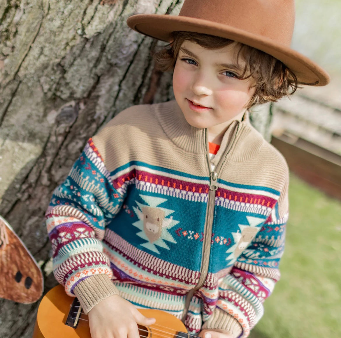 Souris Mini Brown Felt Hat - Child