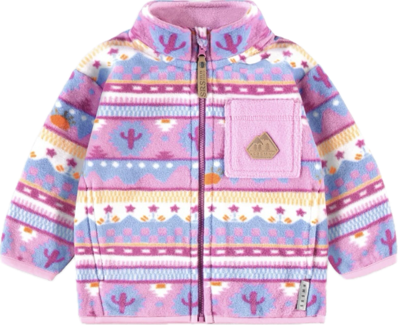 Souris Mini Purple Patterned Fleece Jacket