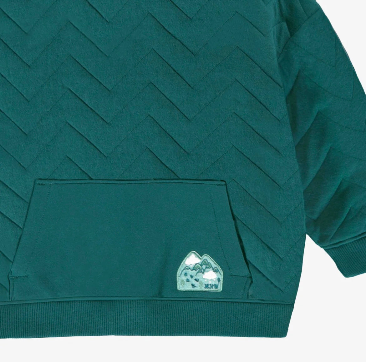 Souris Mini Teal Quilted Hoodie