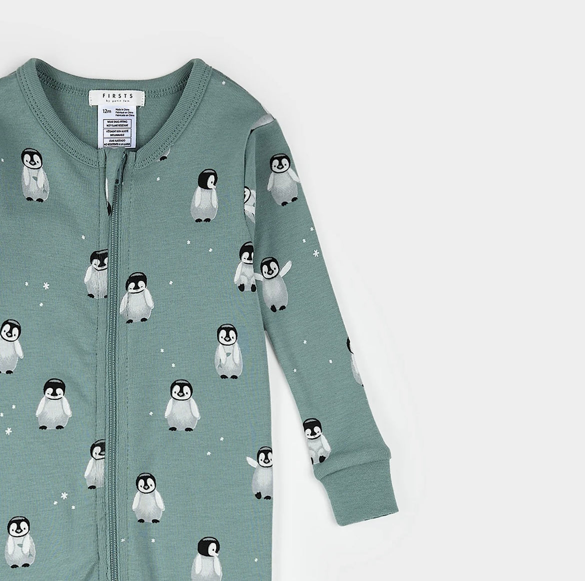 Petit Lem Footless Sleeper - Penguins
