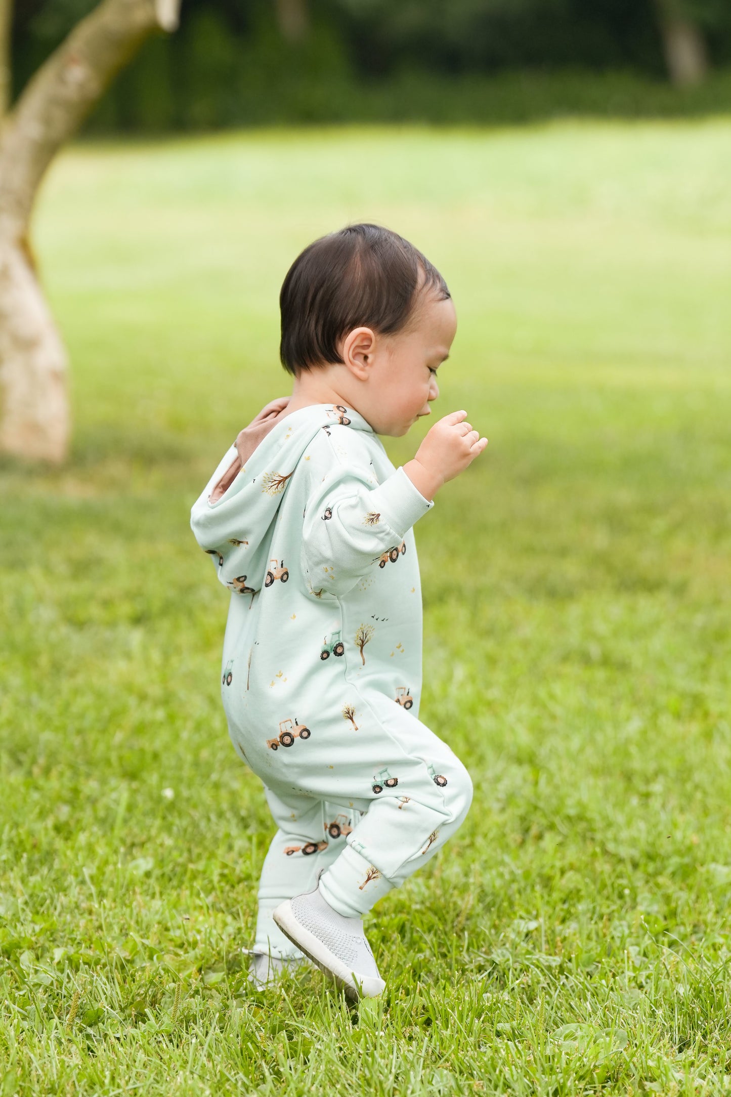 Belan.J Hoodie Zipper Jumpsuit - Tractors