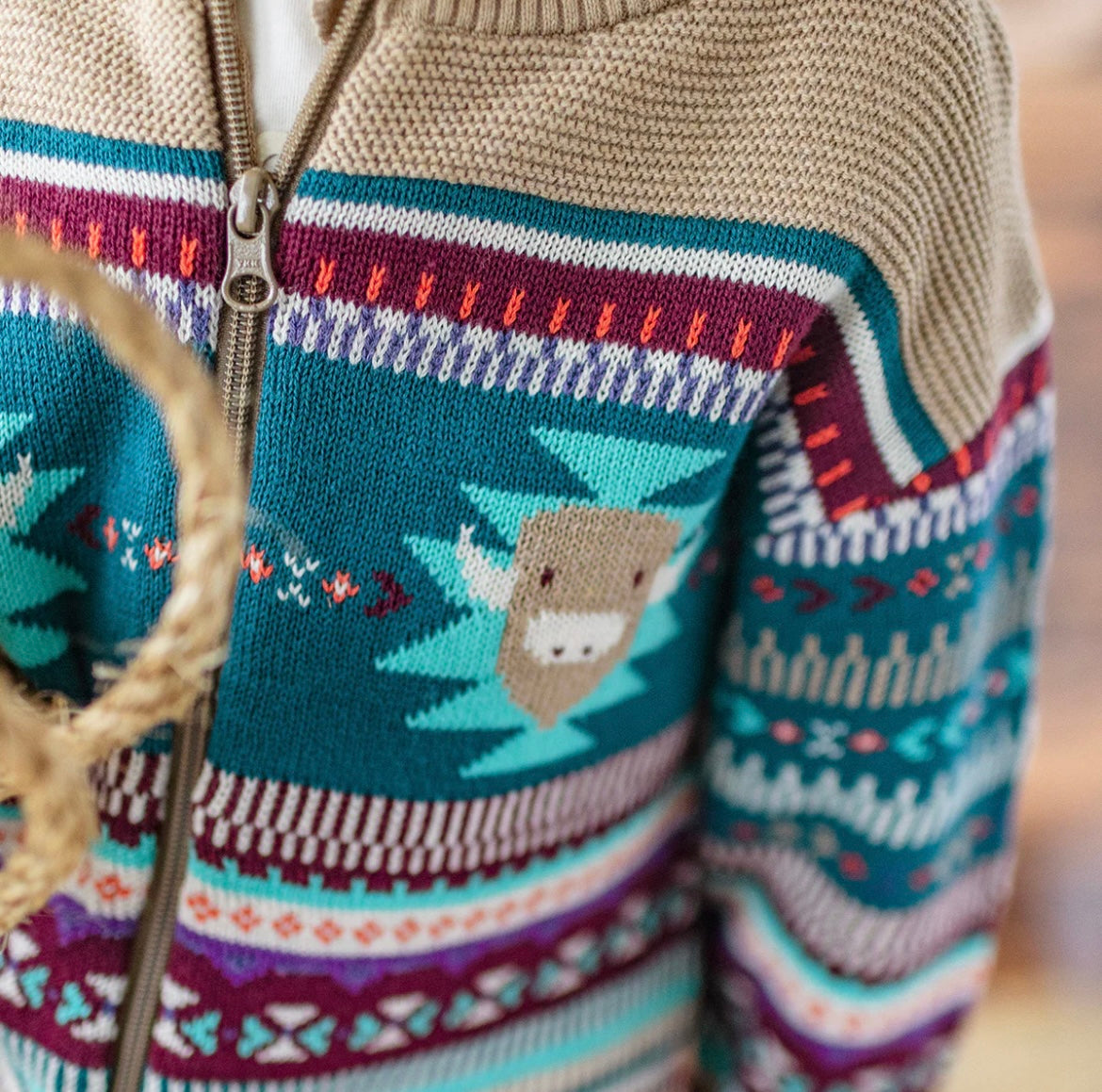 Souris Mini Western Zip Up Sweater
