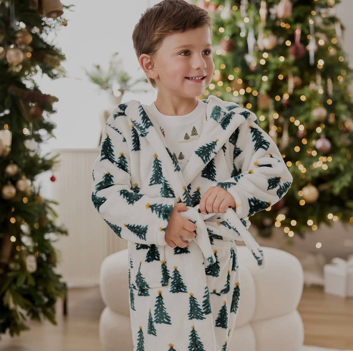 Holiday Tree Plush Robe