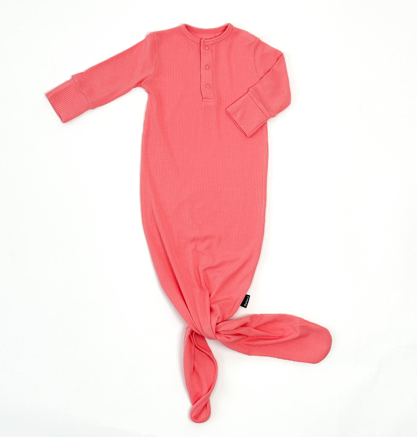 Belan.J Ribbed Bamboo Sleep Gown - Candy Pink
