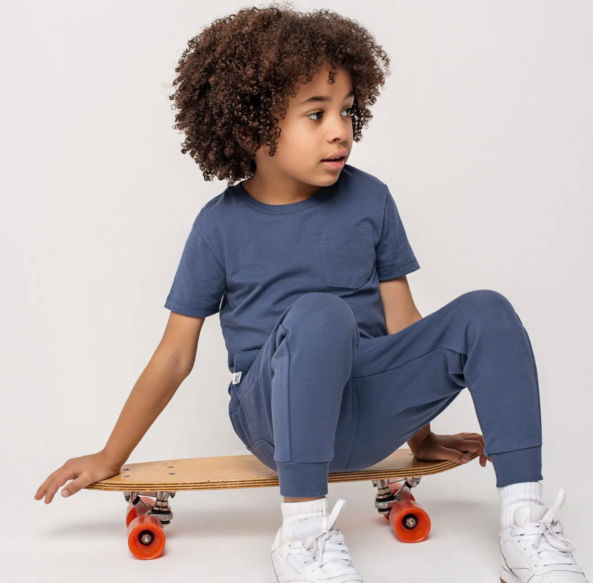 Miles the Label Basic Tee - Vintage Blue