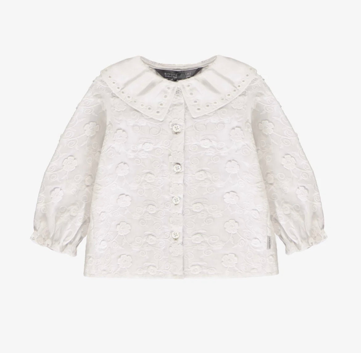 Souris Mini Embroidered Floral Shirt