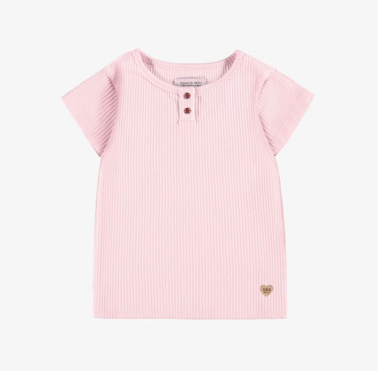 Souris Mini Pink Ribbed T-Shirt