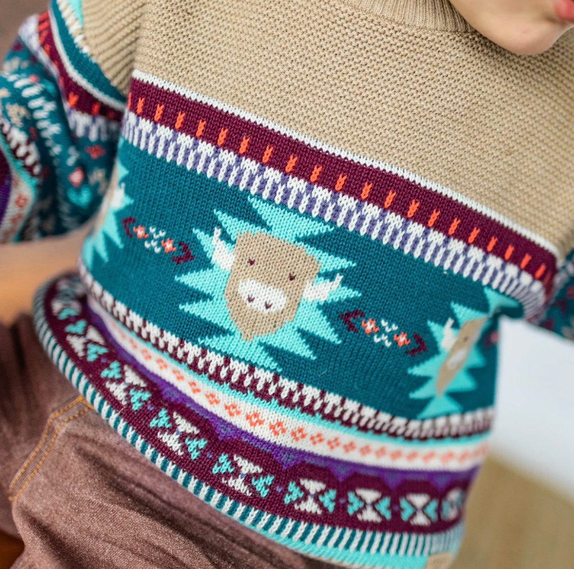 Souris Mini Western Knit Sweater
