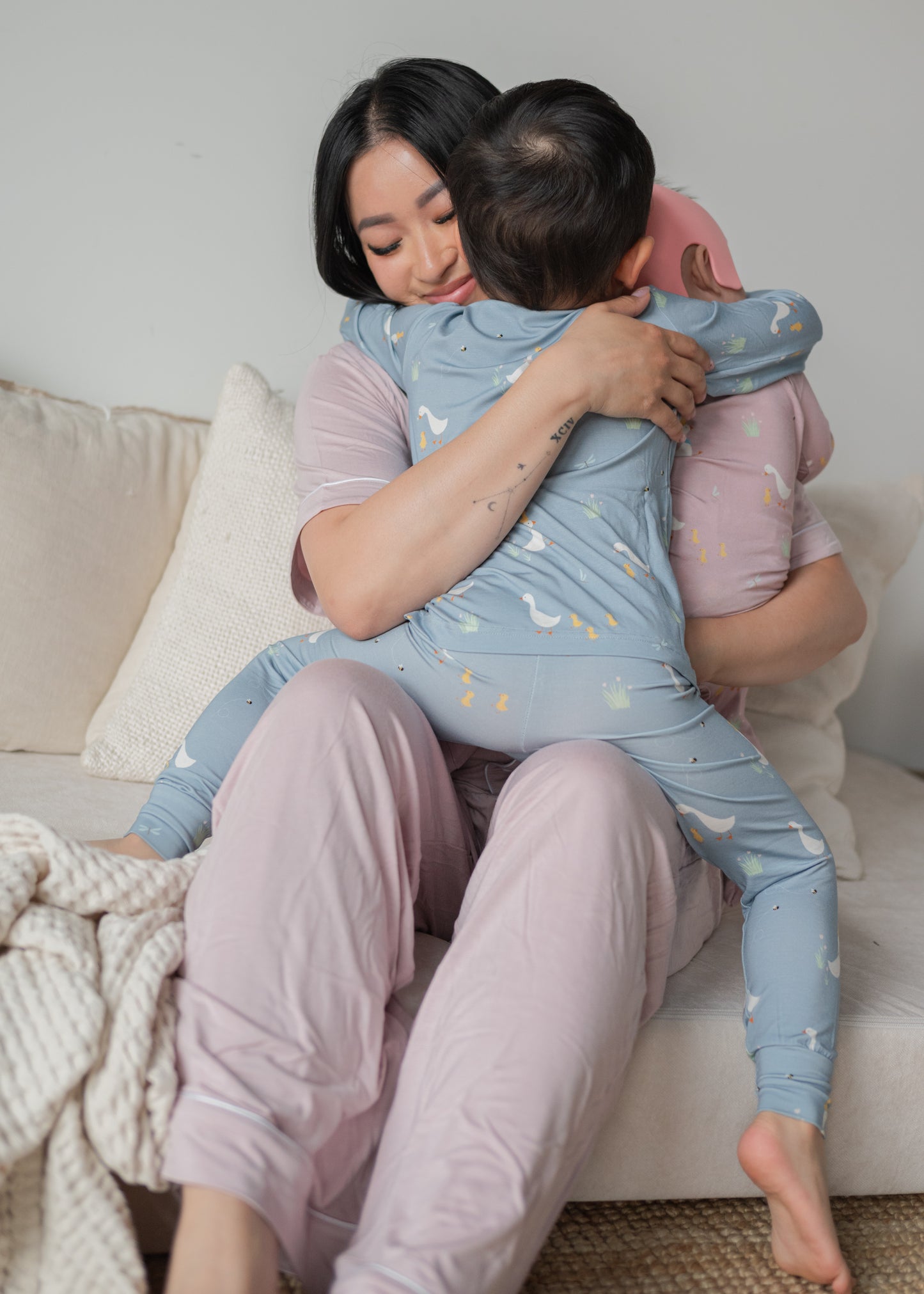 Roobear Little Hatchling Two Piece Pj Set - Pigeon Blue
