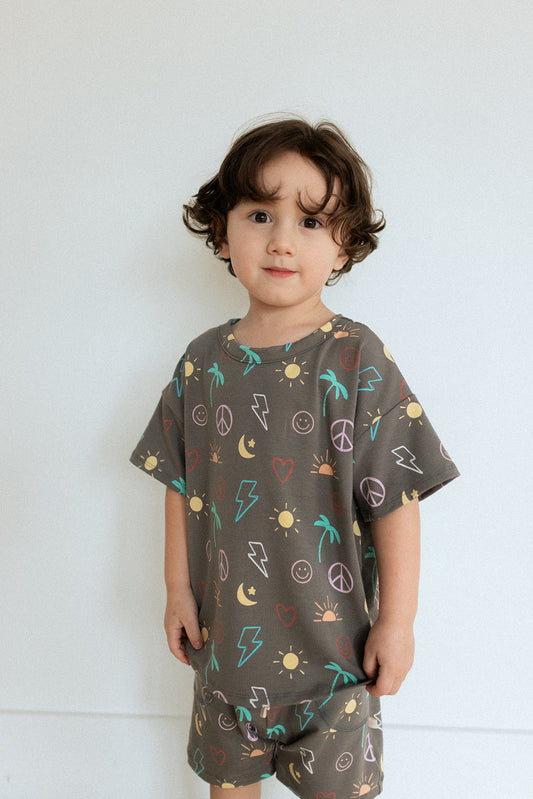 Jax & Lennon Essential Tee - Sidewalk Chalk