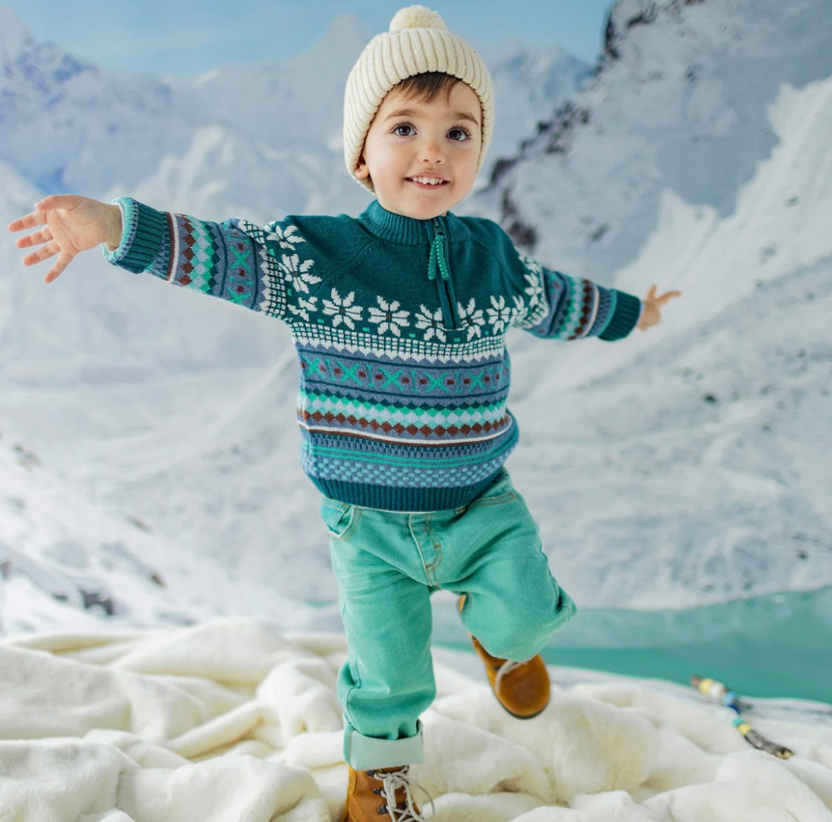 Souris Mini Teal Regular Fit Denim - Baby