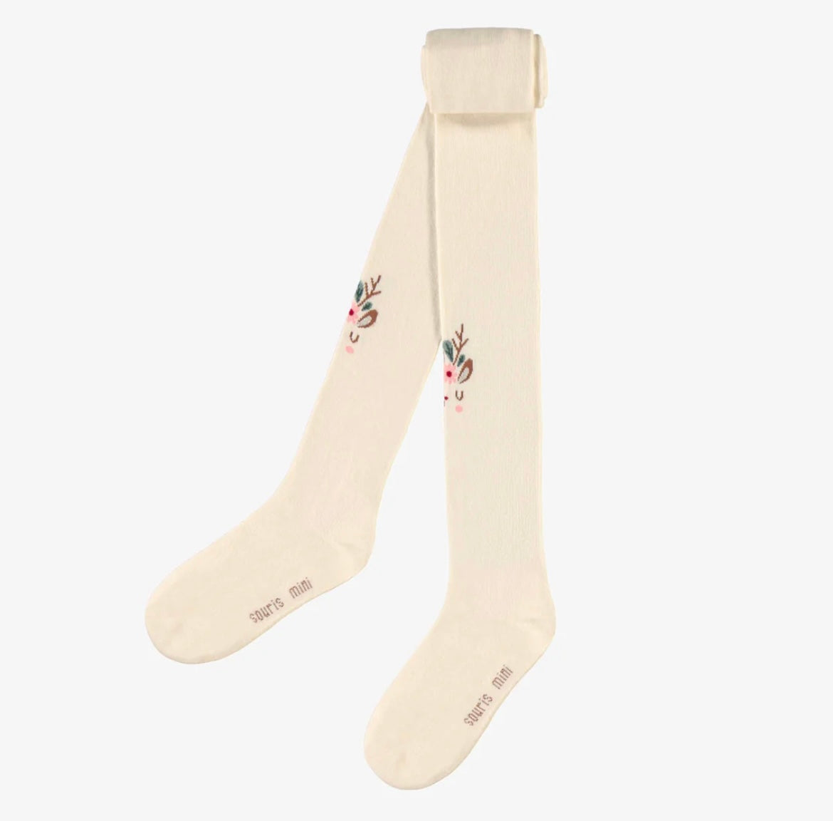 Souris Mini Cream Holiday Tights - Child