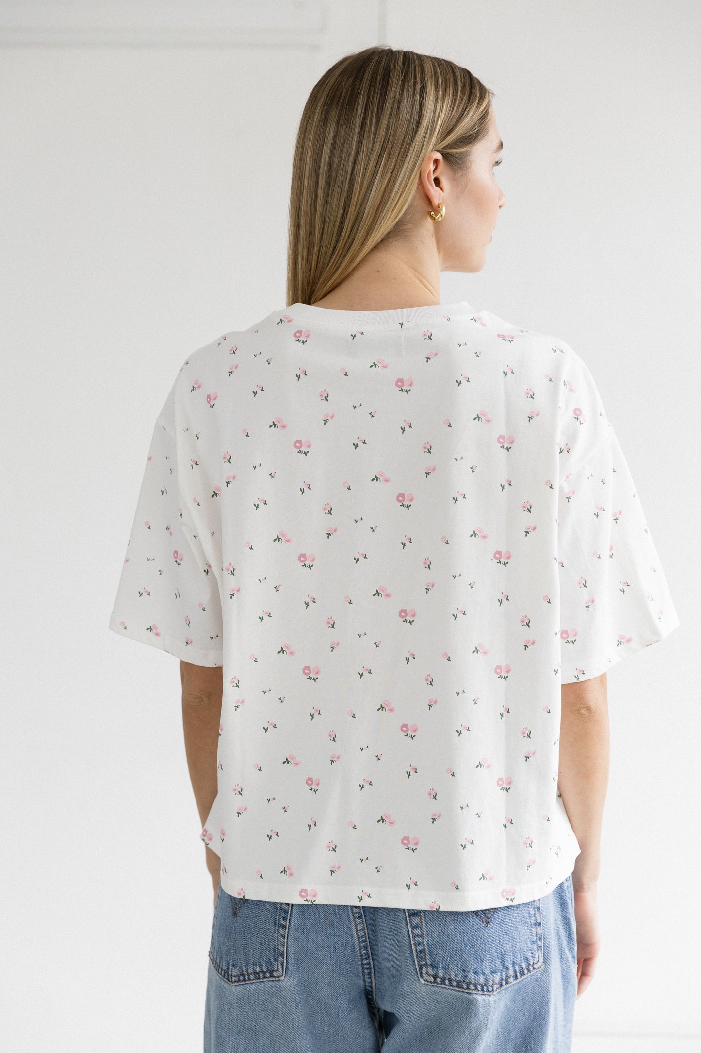 Brunette the Label Floral Boxy Tee