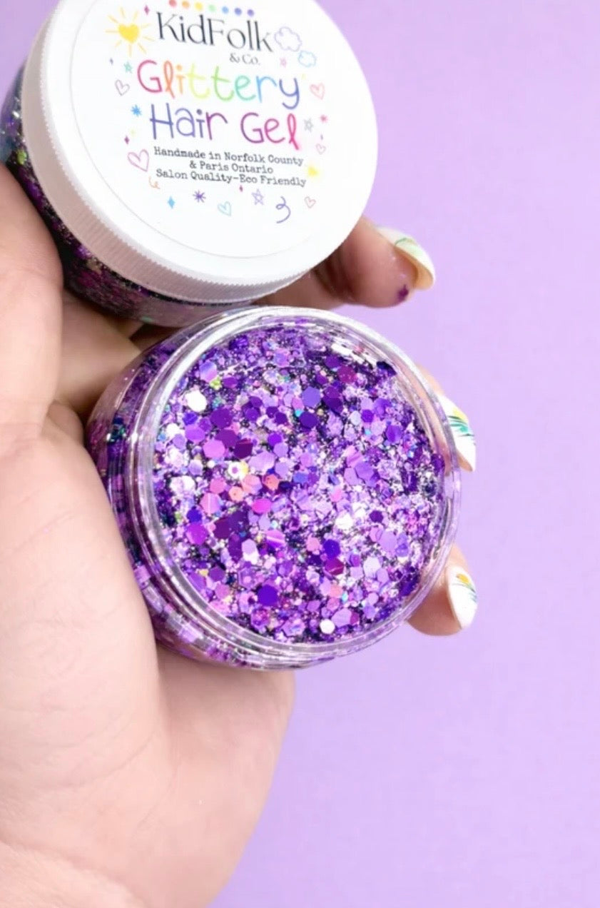 Midnight Amethyst Glittery Hair Gel - Preorder