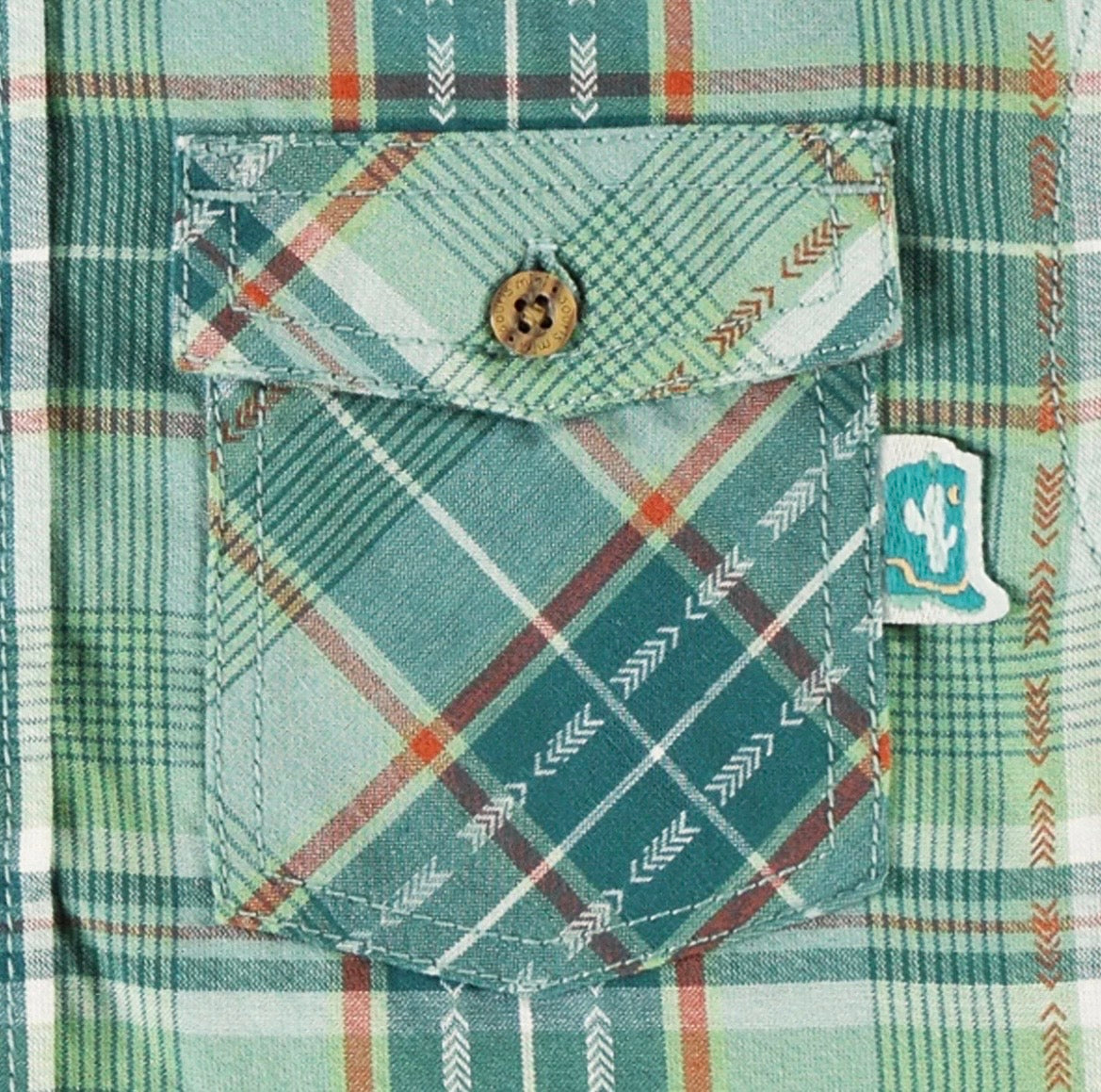 Souris Mini Turquoise Plaid Shirt