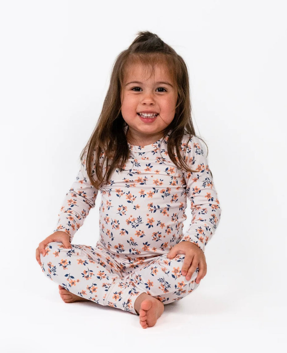 Belan.J Long Sleeve PJ Set - Peachy Blossom