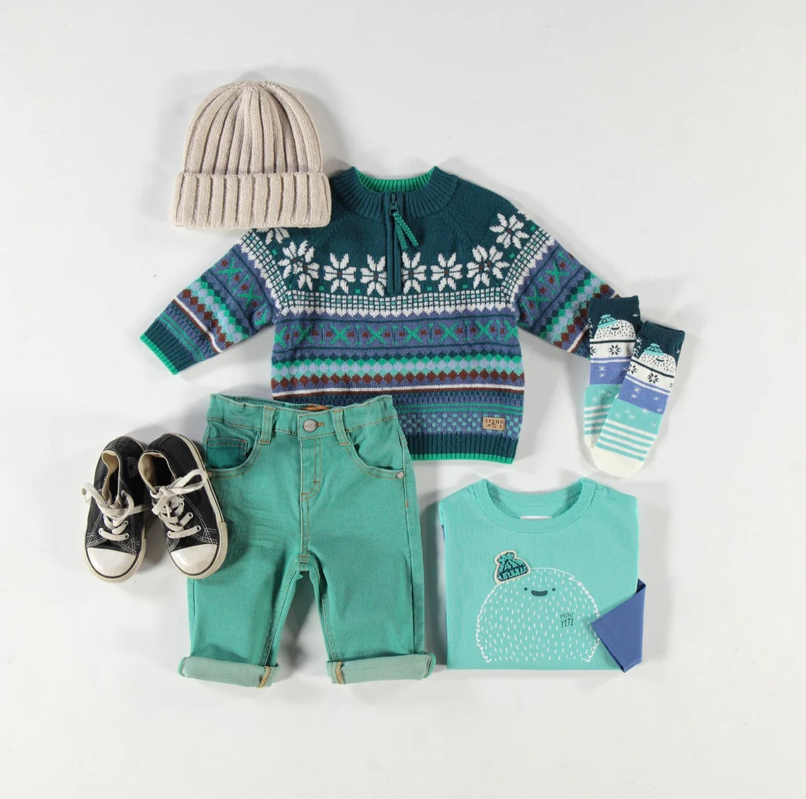 Souris Mini Teal Yeti Long Sleeve Tee