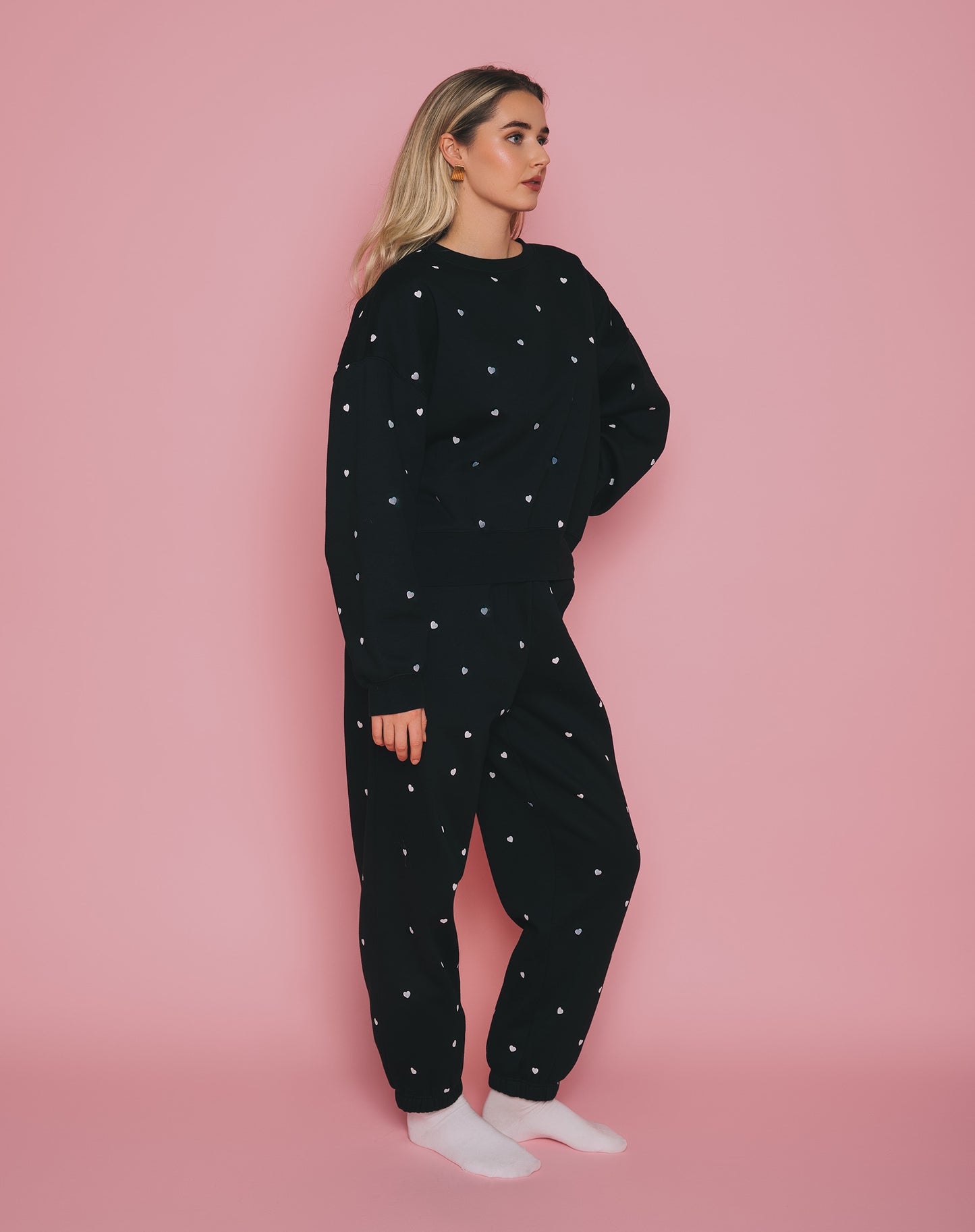 Brunette the Label Tiny Heart Oversized Jogger