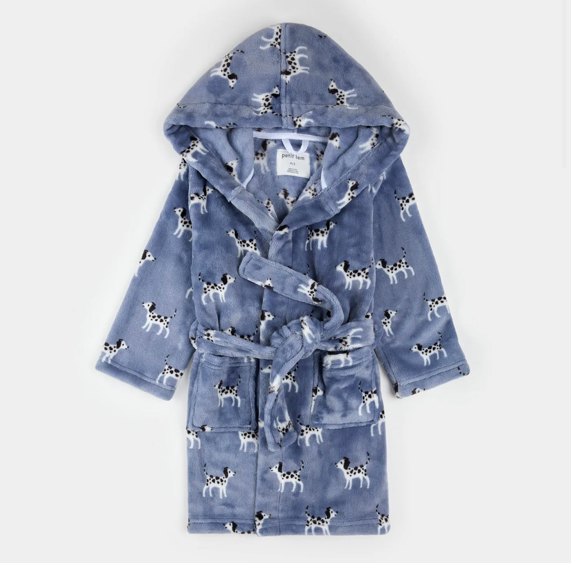 Petit Lem Plush Robe - Dalmatians
