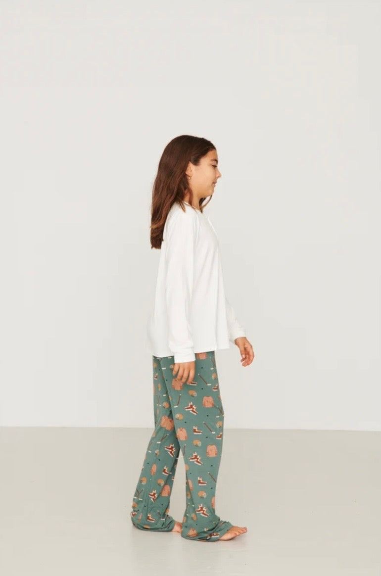 Bambi & Birdie Youth Wide Leg Pant Set - Hockey