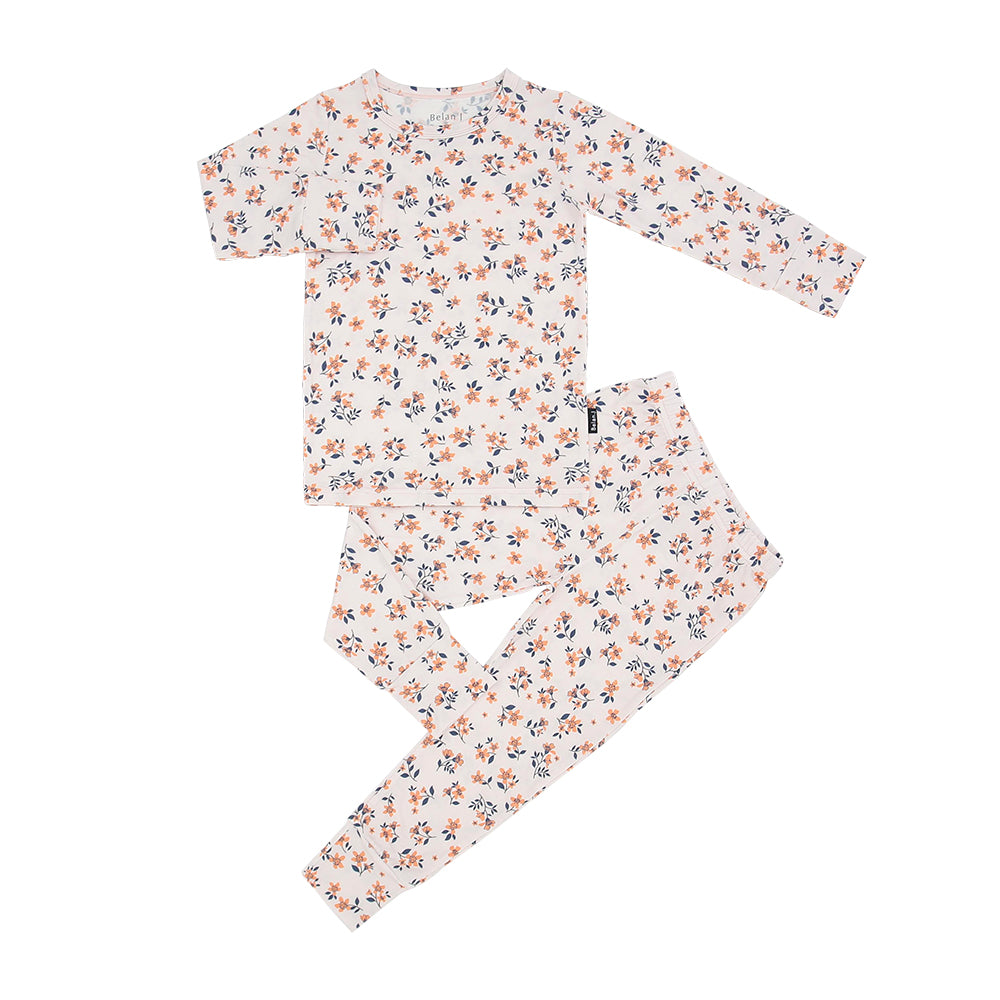 Belan.J Long Sleeve PJ Set - Peachy Blossom