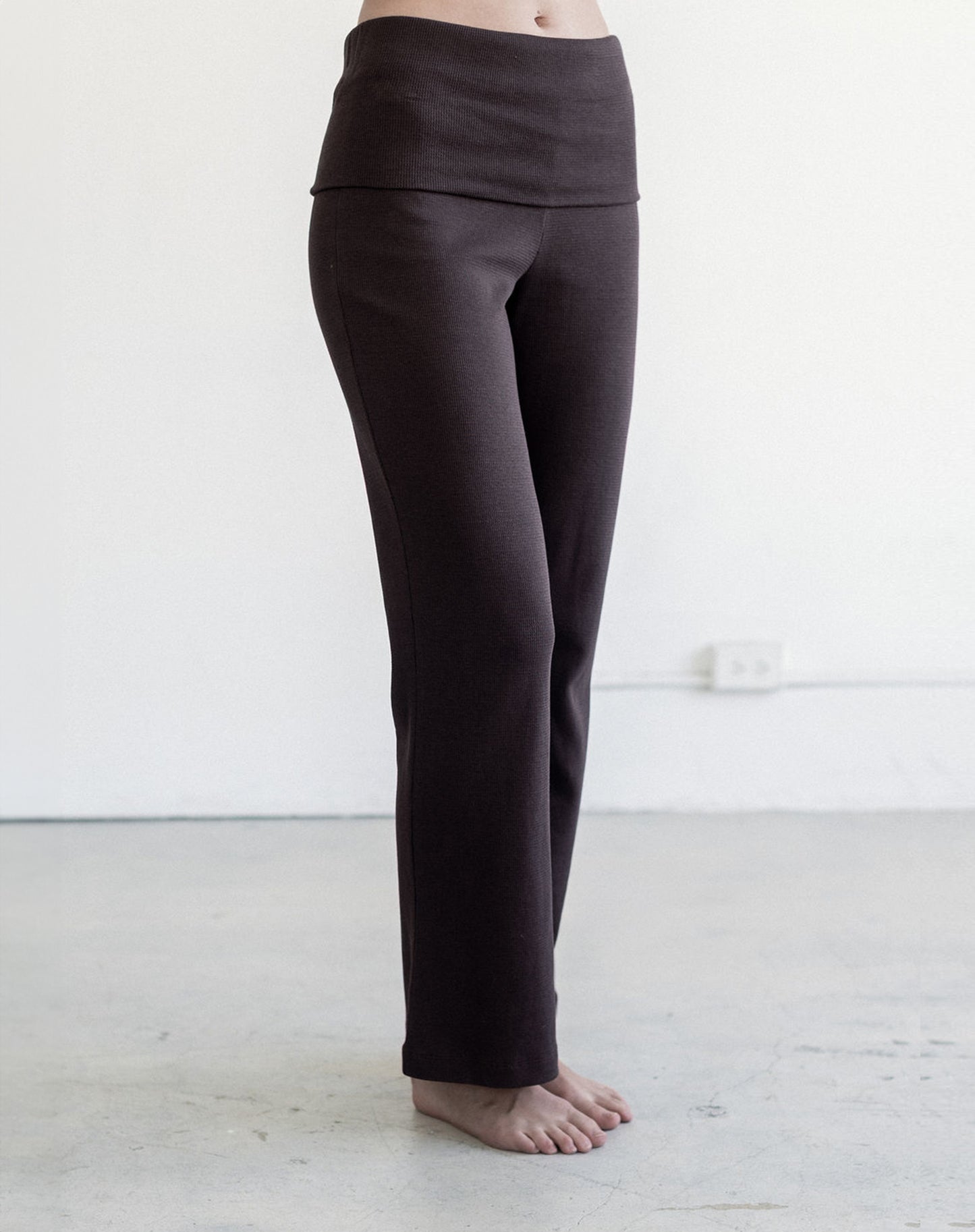 Brunette the Label Waffle Lounge Pant - Espresso