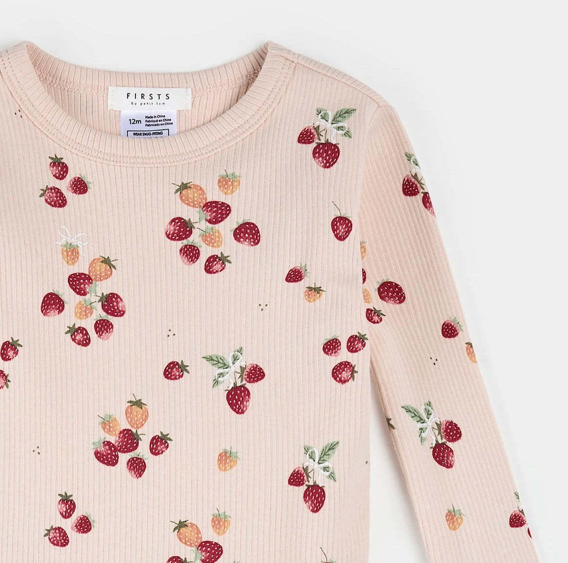 Petit Lem Strawberry Infant PJ Set