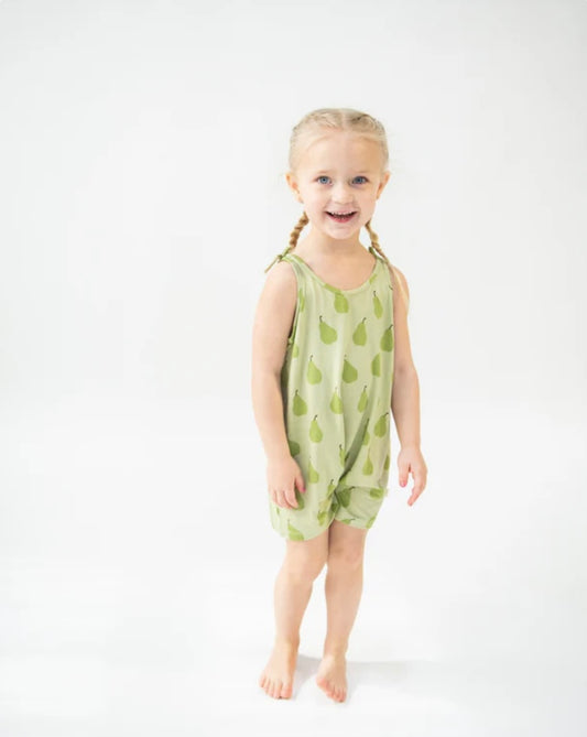 Bambi & Birdie Tank Romper - Pear Sorbet