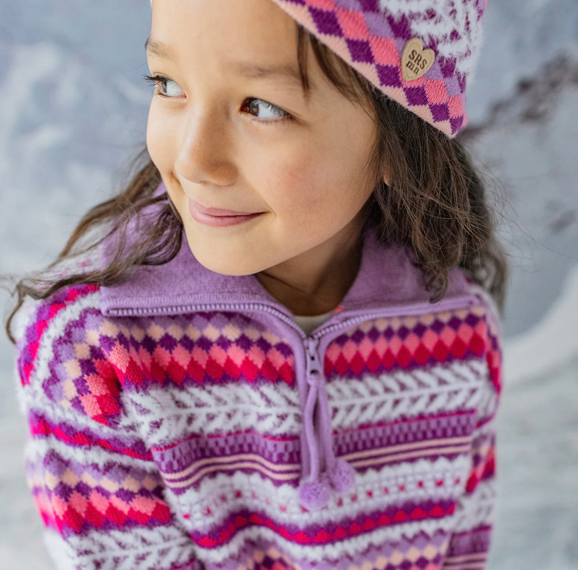 Souris Mini Alps Knit Sweater - Purple