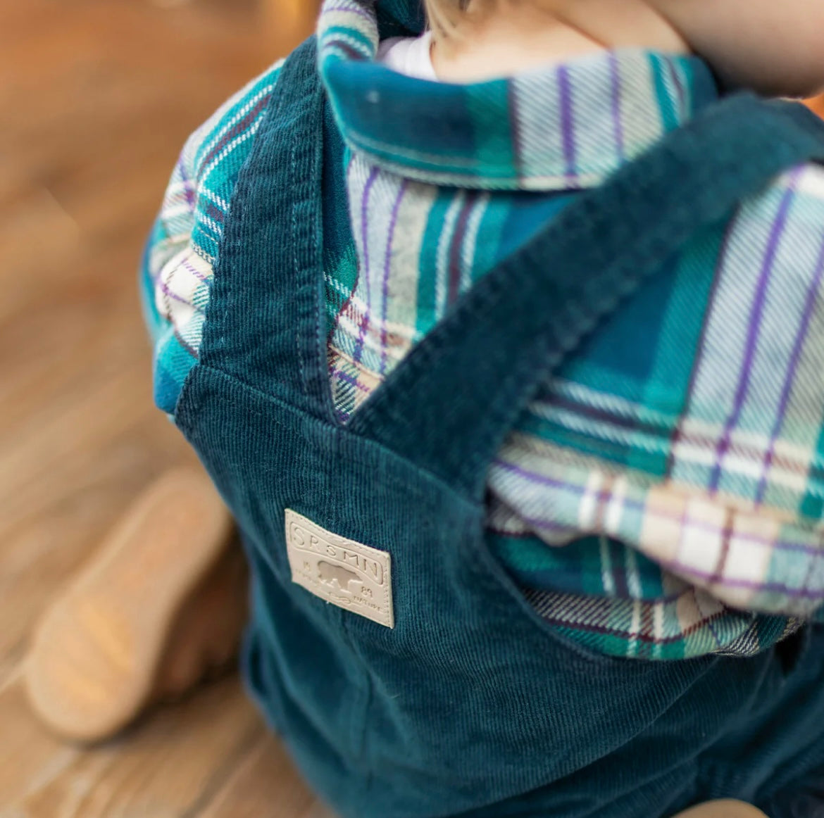 Souris Mini Corduroy Overalls - Turquoise