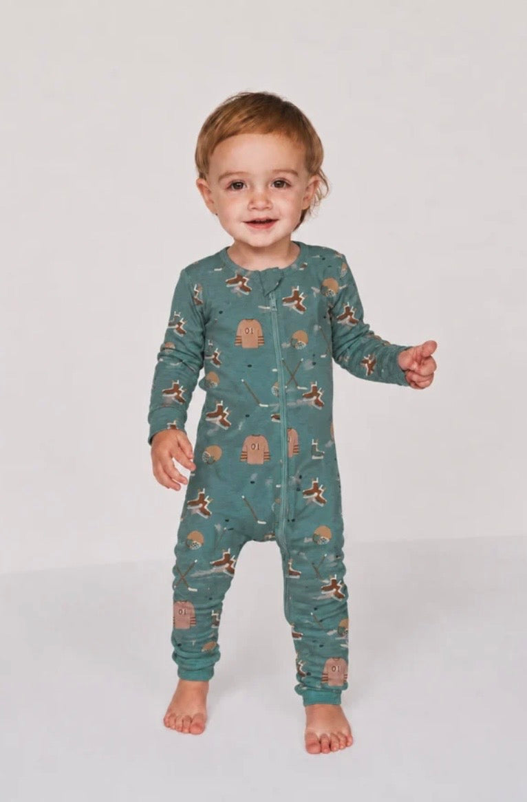 Bambi & Birdie Zipper Sleeper - Hockey