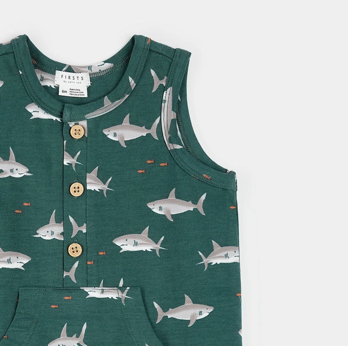 Petit Lem Sharks Romper