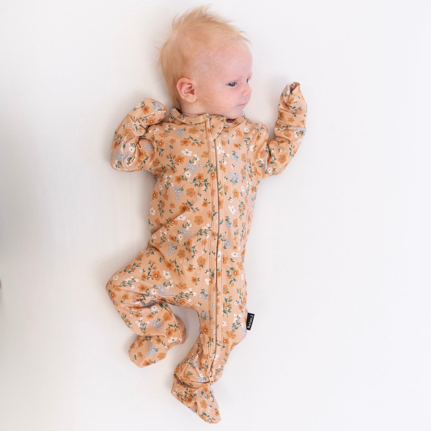 Belan.J Footed Zipper Sleeper - Amber Garden