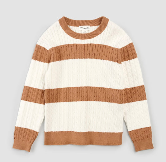 Miles the Label Striped Knit Sweater - Boys