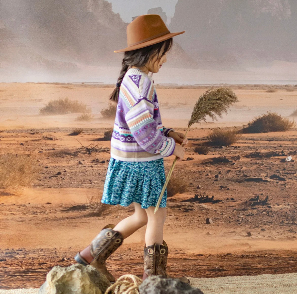 Souris Mini Brown Felt Hat - Child