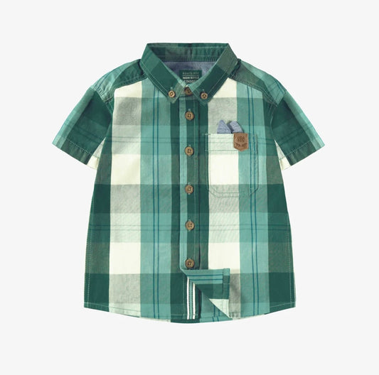 Souris Mini Turquoise Plaid Shirt - Baby