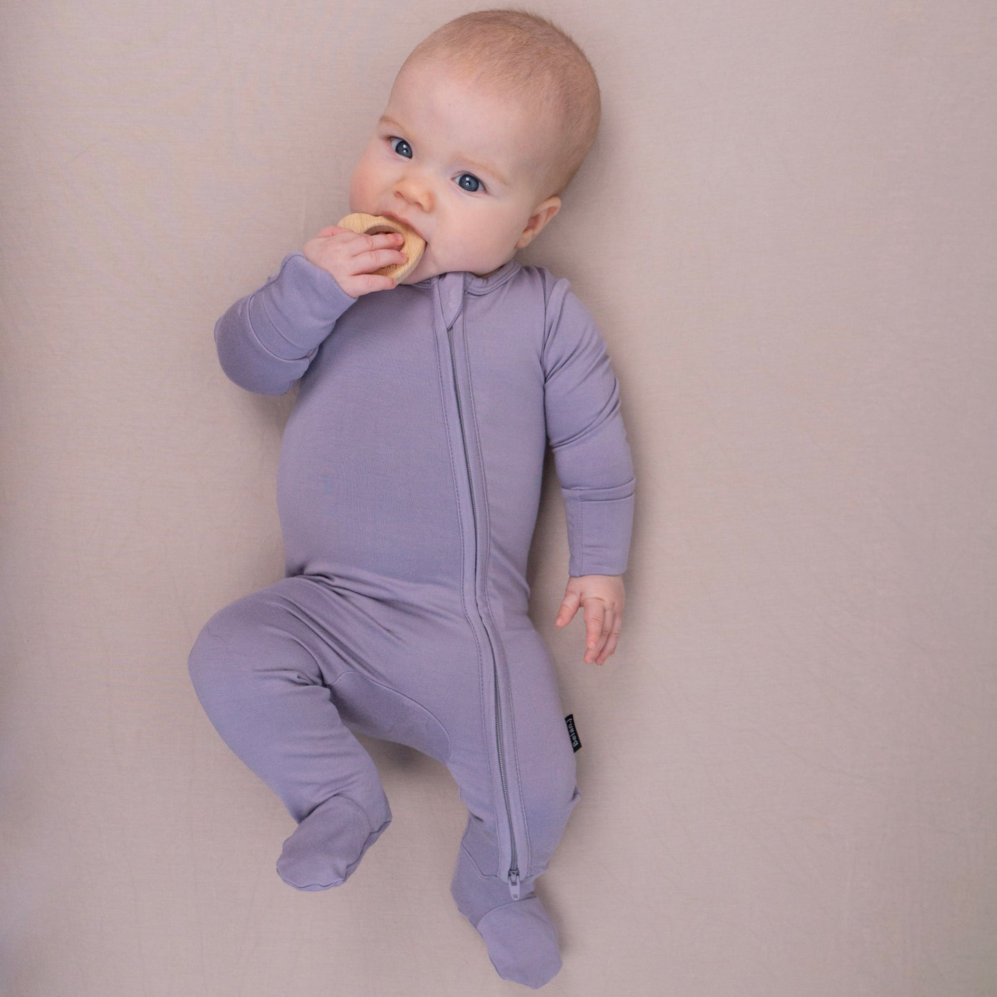 Belan.J Footed Zipper Sleeper - Periwinkle