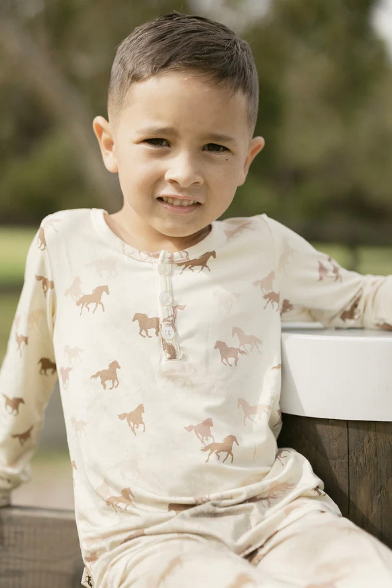 Bambi & Birdie Classic Henley Set - Horse