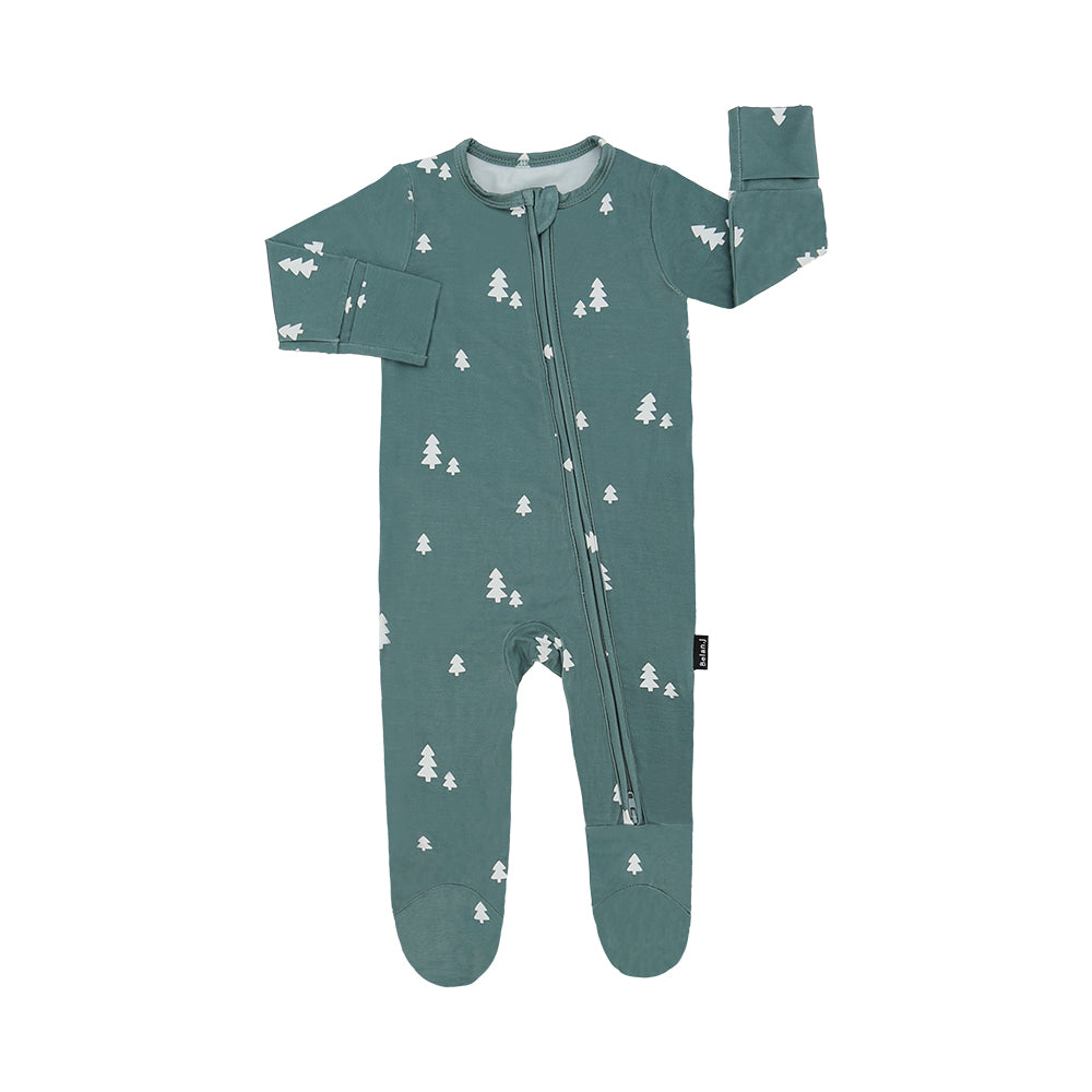 Belan.J Footed Zipper Sleeper - Tiny Trees