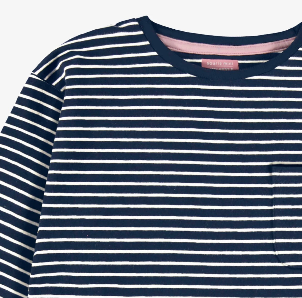 Souris Mini Navy Striped Long Sleeve Tee