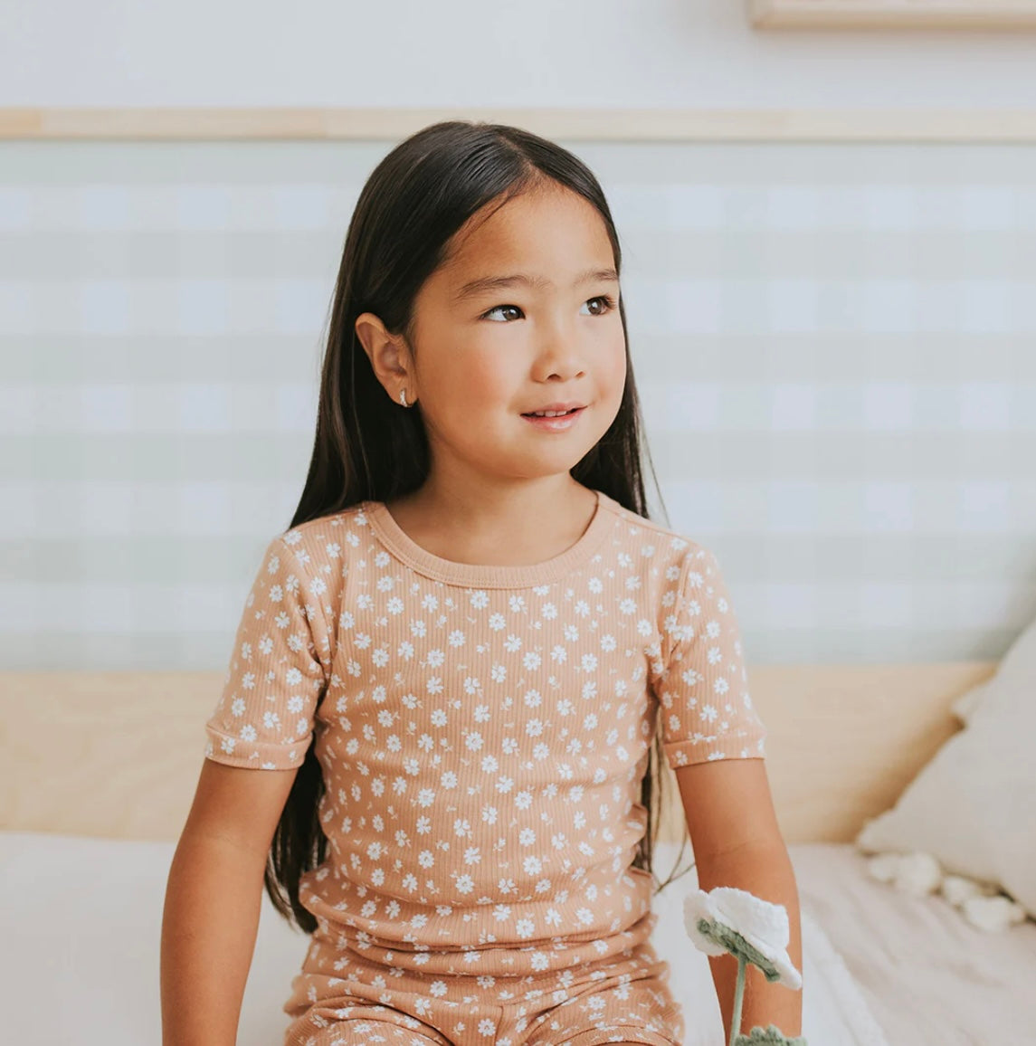 Petit Lem Ribbed Summer Sleep Set - Floral Print