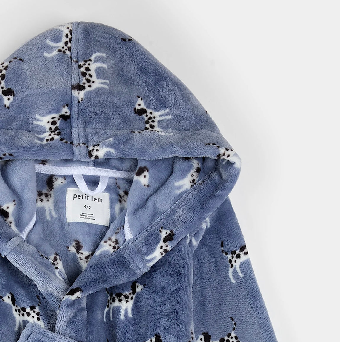Petit Lem Plush Robe - Dalmatians