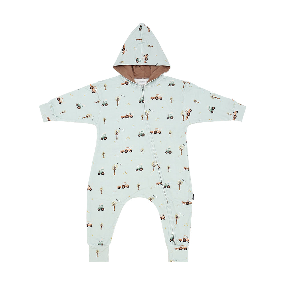 Belan.J Hoodie Zipper Jumpsuit - Tractors