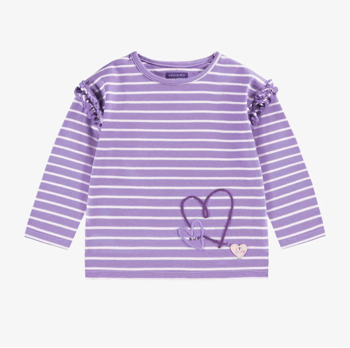 Souris Mini Striped Purple Long Sleeve - Baby