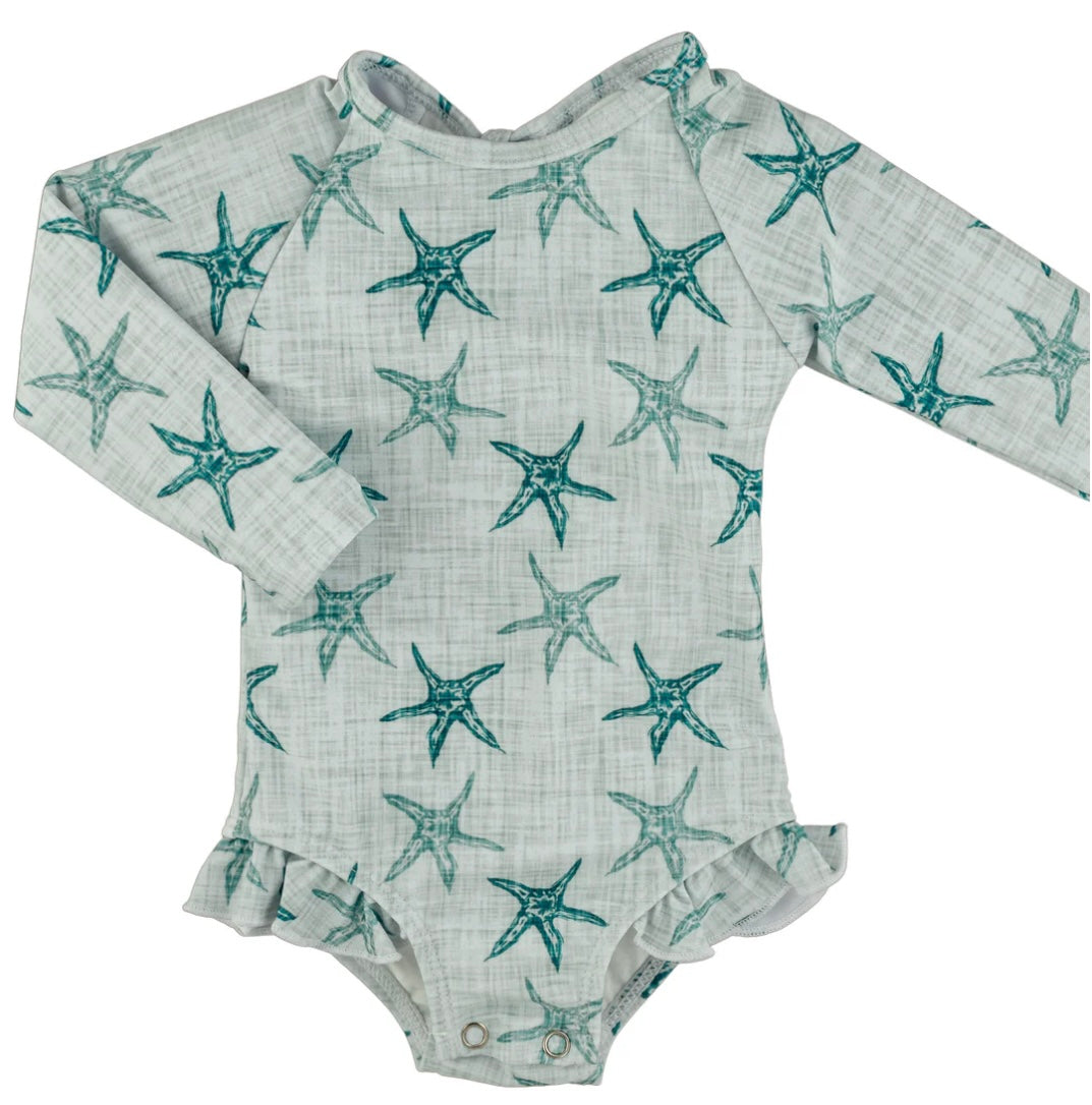 Current Tyed Ruffle Rashguard Suit - Jordan