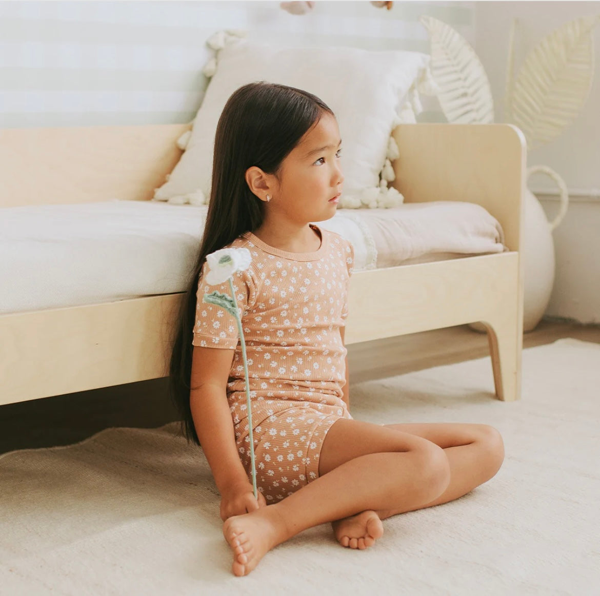 Petit Lem Ribbed Summer Sleep Set - Floral Print