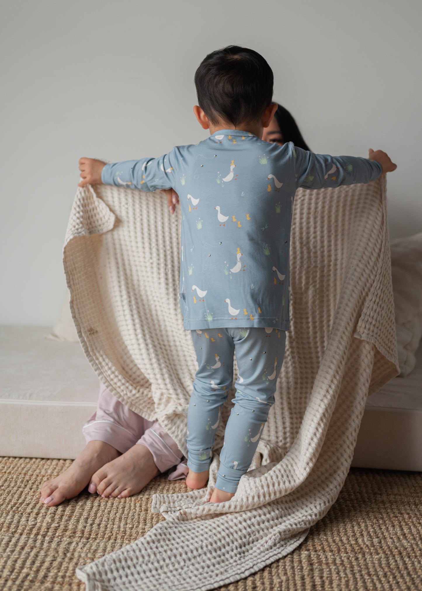 Roobear Little Hatchling Two Piece Pj Set - Pigeon Blue