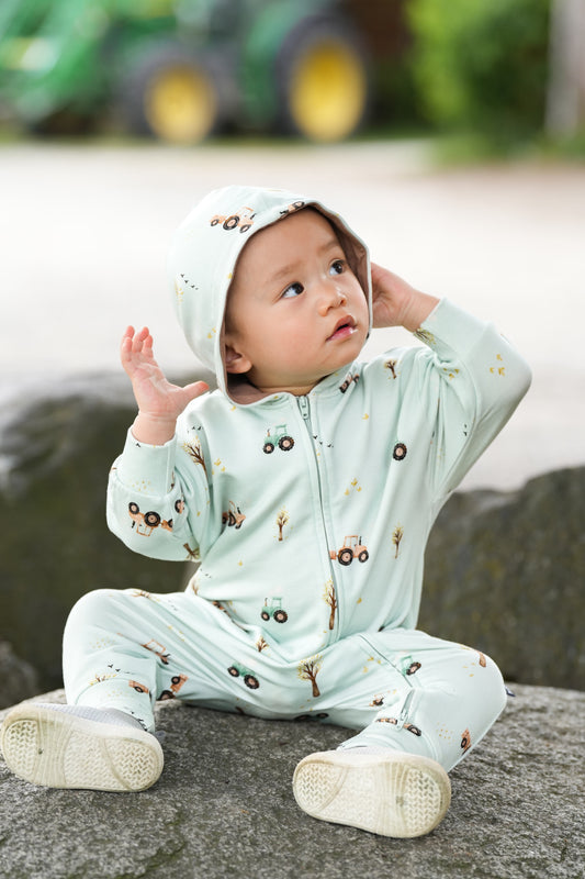 Belan.J Hoodie Zipper Jumpsuit - Tractors