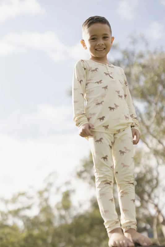 Bambi & Birdie Classic Henley Set - Horse