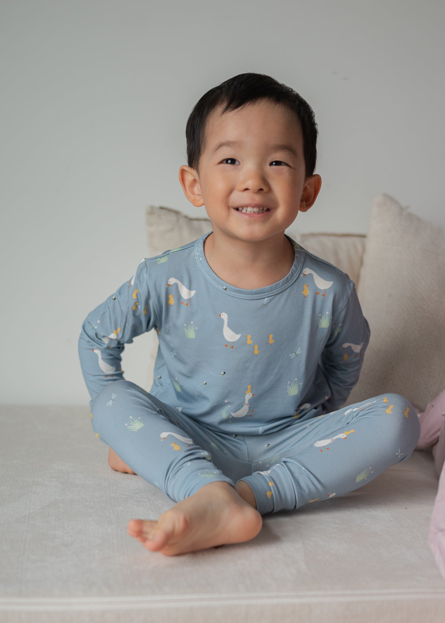 Roobear Little Hatchling Two Piece Pj Set - Pigeon Blue